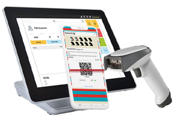 Validation of Digital Coupon on smartphone using a POS scanner.