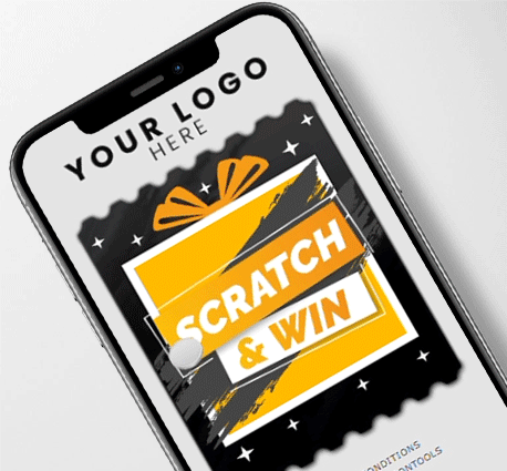 Digital Scratch&Win Coupon on a smartphone.