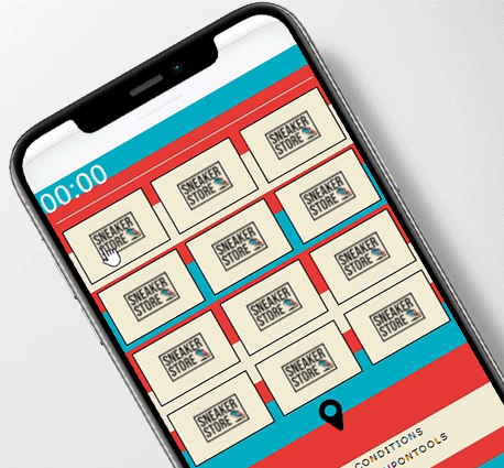 Digital Memory Game Coupon on a smartphone.